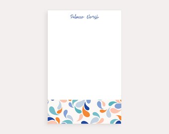 Personalized To-Do List Notepad | Colorful Swirl Stationery