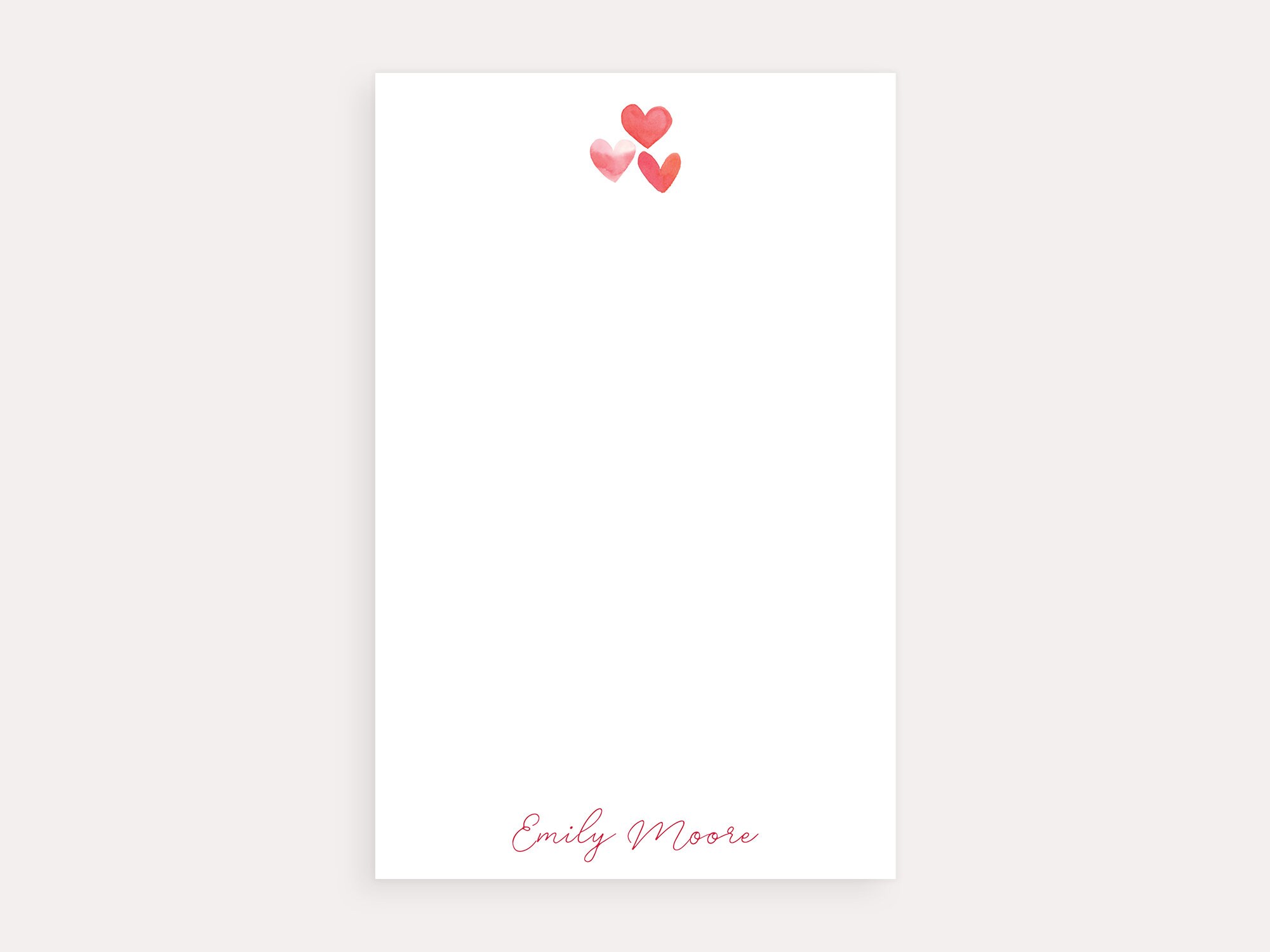 Heart Notepad Custom Notepads Valentine's Day Gift Personalized Notepad ...