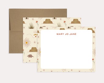 Western Note Cards – Hand Drawn Ranch Pencil Art – Cowgirl & Western Stationery Set