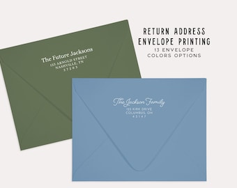 Return Address Envelope Printing, Custom Euro-Flap Envelopes