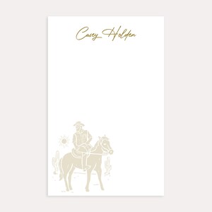 Personalized Cowboy Notepad | Custom Notepads | Personalized Stationery | Western Notepad |  Horse Notepad | N20