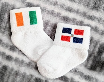 Choose Your Flags, Custom Baby Socks, Your Flags, Baby Accessories, Unisex Baby Clothes, Add on Baby Gift