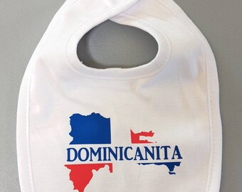 Dominican Baby Bib, Gifts for Babies, Dominican Republic, Unique Gift Ideas, Personalized Baby Gifts, Matching Set for Babies, Family Sets