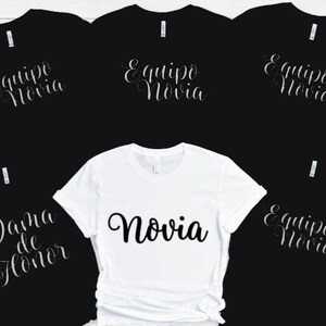 Bride Shirt, Bridesmaid Shirts, Team Bride, Equipo Novia, Bride Squad, Custom Group Shirt, Wedding Shirts, Bachelorette Shirts, Custom Shirt bild 2