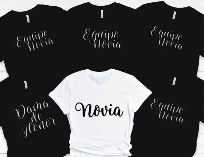 Bride Shirt, Bridesmaid Shirts, Team Bride, Equipo Novia, Bride Squad, Custom Group Shirt, Wedding Shirts, Bachelorette Shirts, Custom Shirt bild 2