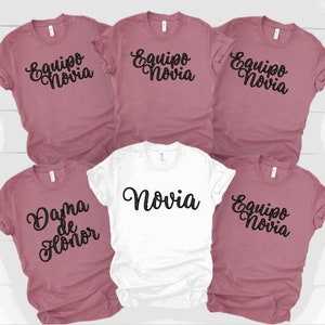 Bride Shirt, Bridesmaid Shirts, Team Bride, Equipo Novia, Bride Squad, Custom Group Shirt, Wedding Shirts, Bachelorette Shirts, Custom Shirt bild 1