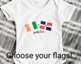 Custom Baby Bodysuit, Choose Your Flags, Youth T-shirt, Matching Siblings, Baby bodysuit, Flags, Baby Boy, Baby Girl Bodysuit, Nationality