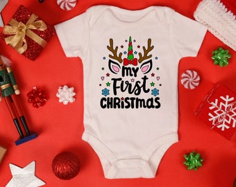 Christmas Bodysuit, Holiday One Piece, Baby's First Christmas, Holiday Jumper, Personalized Gift, Christmas One Piece