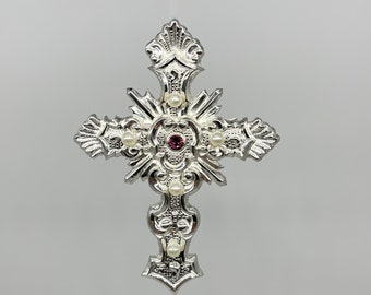 Bishop Pectoral Cross With Cast Silver Crucifix of Our Lord Jesus ...