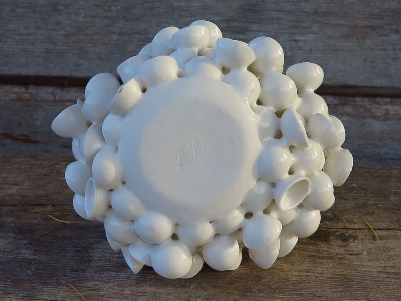 Handmade Porcelain Sculpture. Tealight Candle Holder. image 7