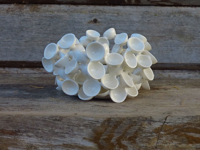Handmade Porcelain Sculpture. Tealight Candle Holder. image 4