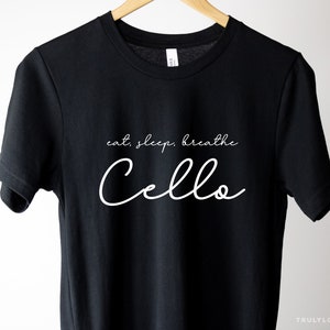 Cello T Shirt - Cello Teacher Gift Present - Cellist Men & Women Unisex TShirt - Music Gift Him Her - Musician T-Shirt for Him or Her