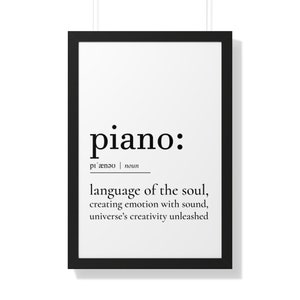 Piano Poster - Piano Wall Art Print Framed - Gift For Pianists