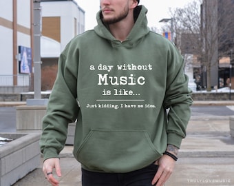 Music Hoodie Funny Music Sweatshirt Sweater - Musician Gift For Him Her Men Women Teacher - Classical Music Lover Gift Themed Ideas Jazz Pop