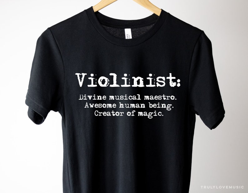 violin tshirt gift for women or men
