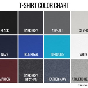 tshirt color chart