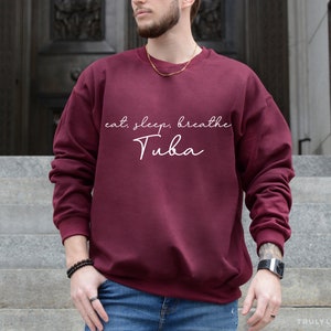 Tuba Sweat Shirt Tuba Gift - Tuba Player Sweater Him Her Men Women Teacher - Musician Gift Classical Music Lover Ideas Themed Jazz Tubist