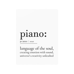 Piano Poster - Piano Wall Art - Decor Gift for Pianists and Piano Lovers