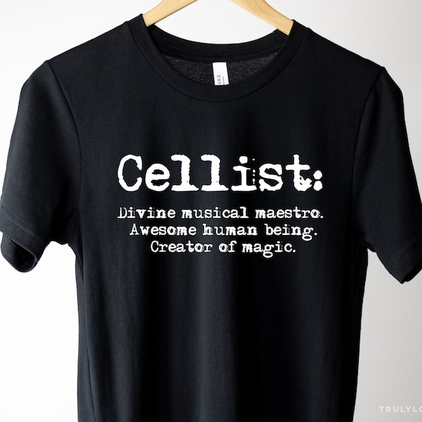 Cello T-shirt - Cello Cadeau - Cadeau voor cellist, muzikant of celloliefhebbers - T-shirt heren en dames