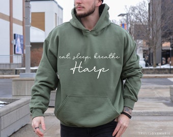 Harp Hoodie Sweatshirt Trui - Harp Cadeau voor hem haar mannen vrouwen Leraar Harpist - Muzikant Cadeau Muziekliefhebber Thema - Klassieke muziek Cadeau