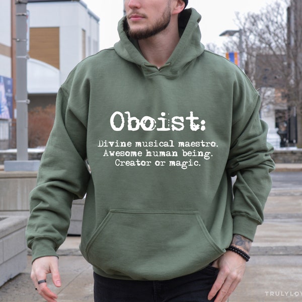 Oboe Geschenk - Oboe Hoodie Sweatshirt Pullover Für Ihn Ihre Männer Frauen Lehrer Oboist - Musiker Geschenk Klassische Musik Liebhaber Geschenk Unter dem Motto Jazz