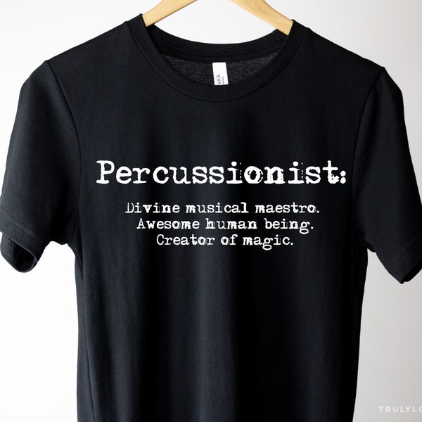 Percussion T Shirt - Percussion Gift - Gift for Percussion Player, Teacher or Percussion Music Lover: Tshirt Men's & Women's