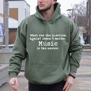 Funny Music Hoodie - Music Gift Sweatshirt For Music Lover Musician Him Her Men Women Teacher Music Themed - Piano Cello Flute Guitar Oboe