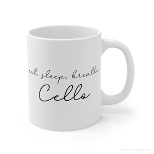 Mug violoncelle - cadeau violoncelle amusant pour lui hommes femmes professeur de violoncelle, violoncelliste 11 oz - cadeau musicien, idées sur le thème des amateurs de musique classique - alto, violon