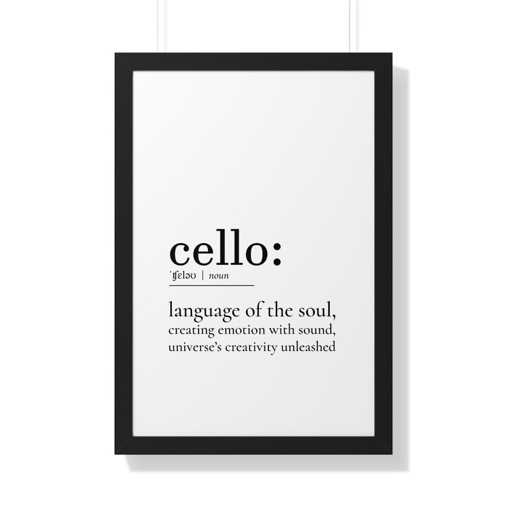 Cello Lessons Posters Cello Poster - Cello Wall Art Print Framed - Gift for Cellists - Etsy