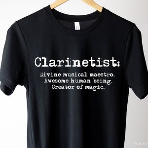 T-shirt clarinettiste - cadeau amateur de clarinette - cadeau musicien ou professeur de clarinette - tshirt homme et femme - idée cadeau musique clarinettiste
