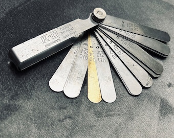 MADE In USA. Vintage K-D Tools. Deluxe Feeler Gage Set. Lancaster, PA. No.161. Used in great condition 4/5.