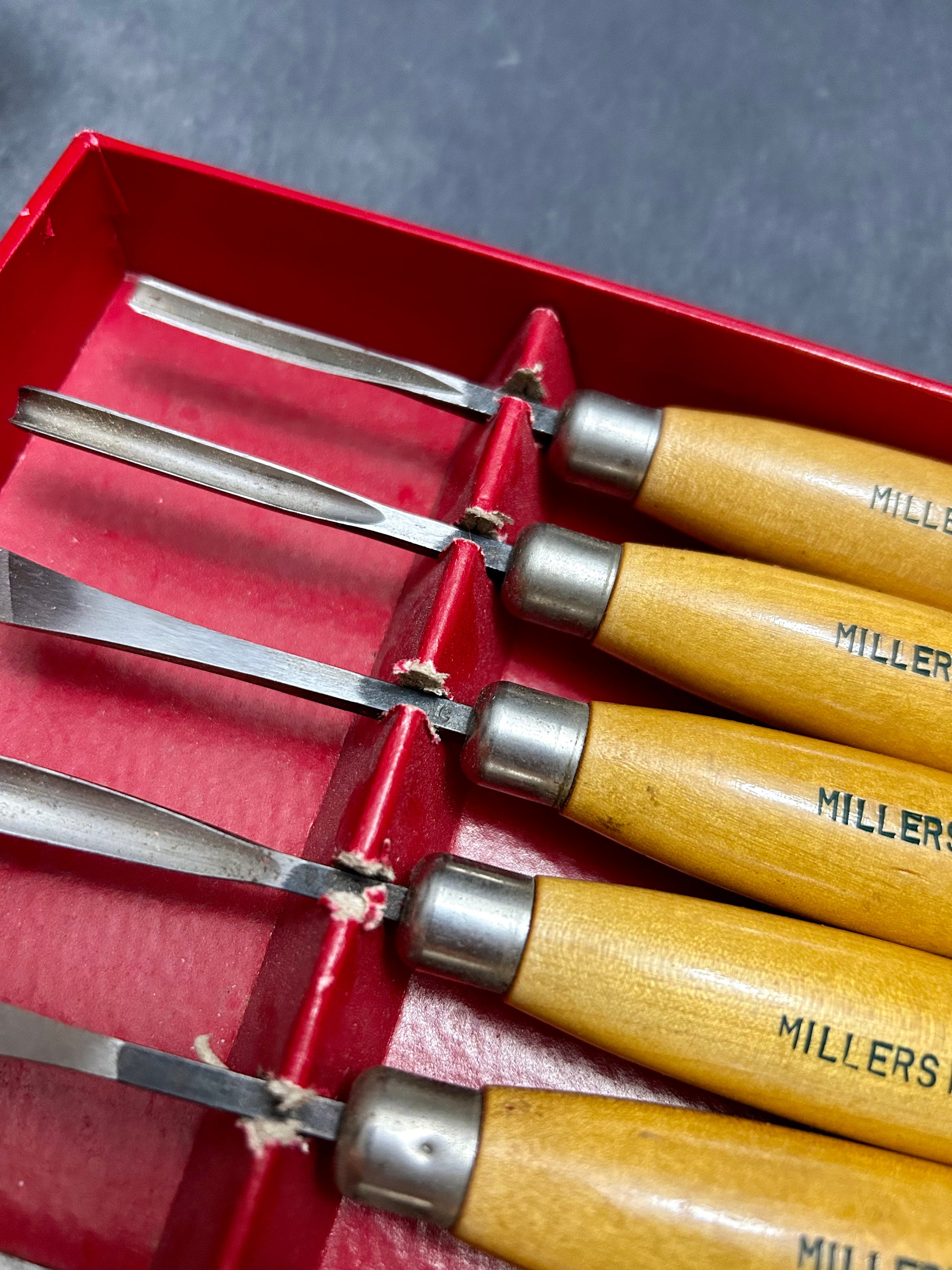 MADE in USA. Vintage MILLERS Falls Carving Tool Set No 106. 6