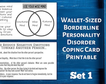 Kaarten met copingvaardigheden voor borderline, zelfhulp voor therapeuten (afdrukbaar pdf-bestand)