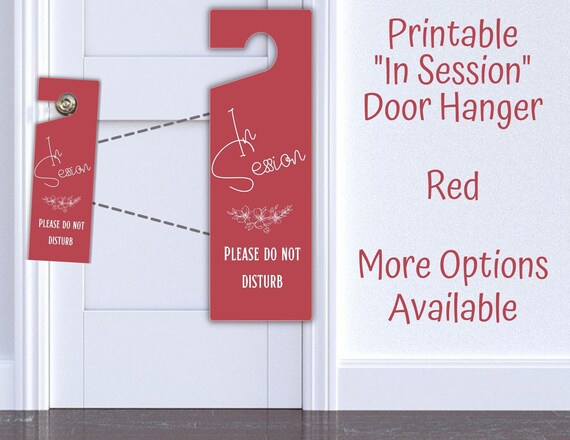 Printable in Session Sign for Therapist or Counselor in - Etsy