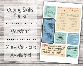 Coping Skills Toolkit, Anxiety & Stress Relief (Digital Download)