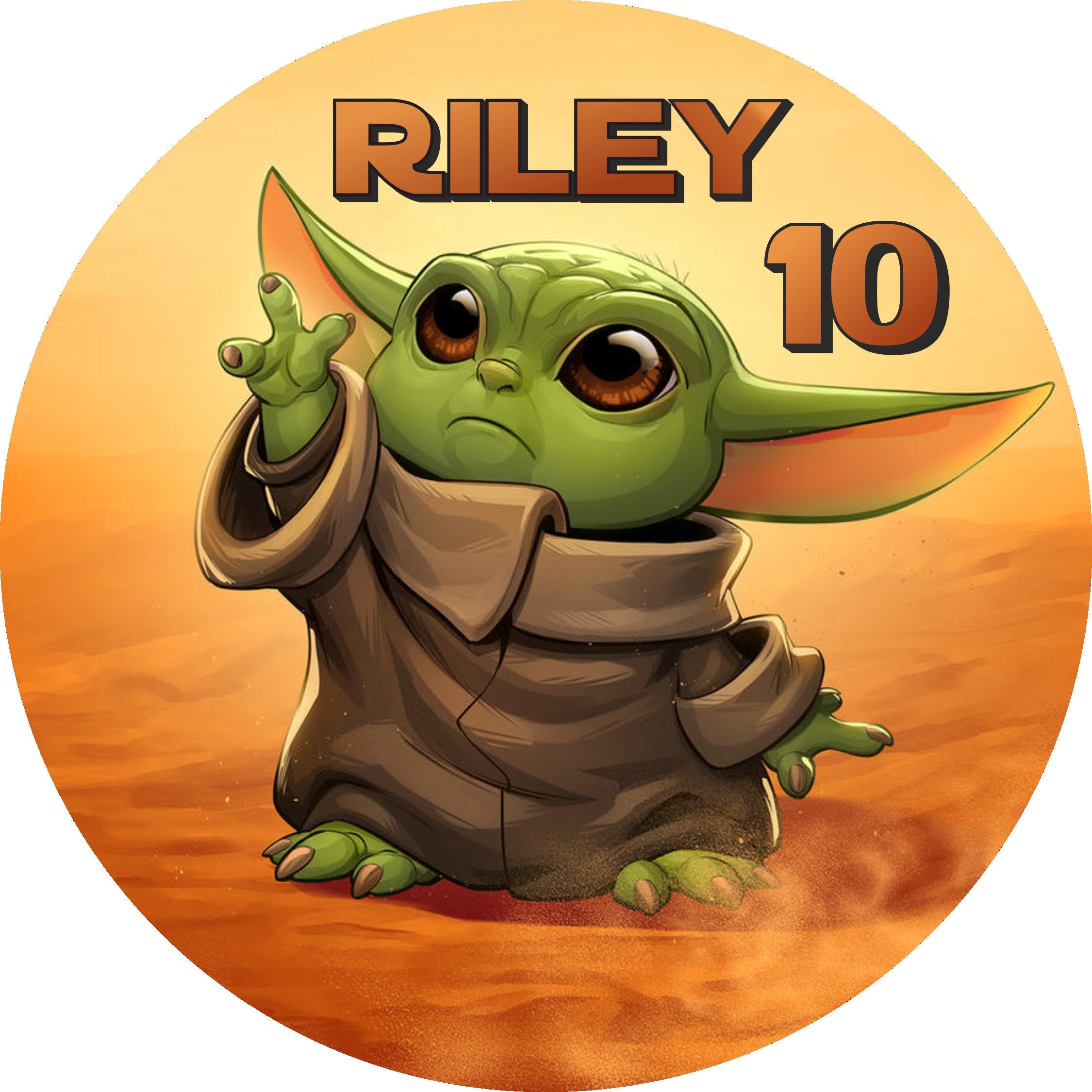 Baby Yoda Star Wars Pastel Comestible Topper Glaseado Cumpleaños ...