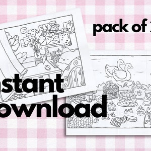 Adult coloring pages for picnic activities Cute coloring pages for iPad coloring pages animal spring coloring pages for kids class activity image 4