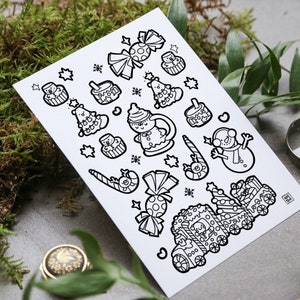Christmas Colouring Pages, Christmas Coloring Sheets ipad, tablet, digital coloring, Printable, Instant Download | A4