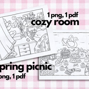 Adult coloring pages for picnic activities Cute coloring pages for iPad coloring pages animal spring coloring pages for kids class activity image 5