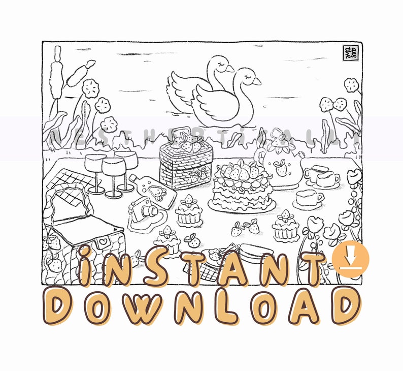 Adult coloring pages for picnic activities Cute coloring pages for iPad coloring pages animal spring coloring pages for kids class activity image 1