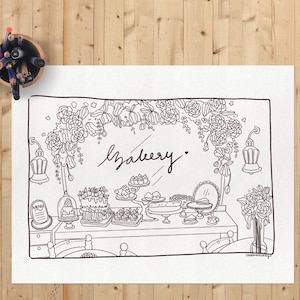 Food art | Sweet Bakery | Adult coloring pages, printable coloring book pages for adults and kids coloring sheets coloring designs