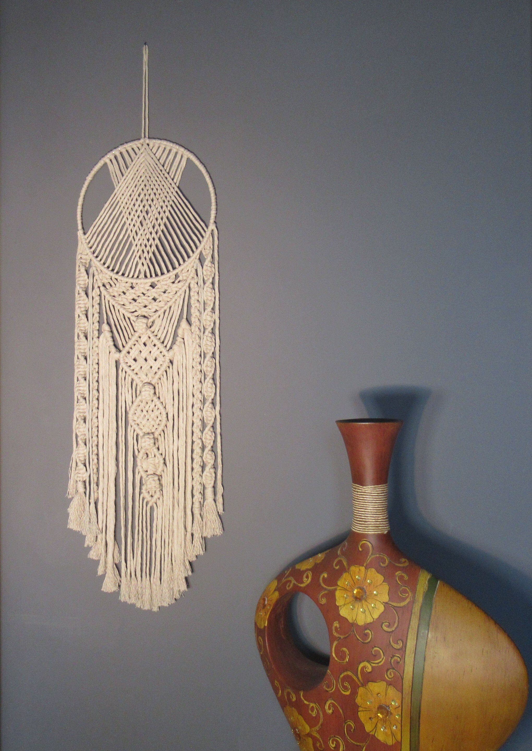 Grand Attrape-Rêve en Macramé - 82cm