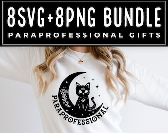 Paraprofessionals SVG, PNG For Sublimation 16 designs tshirt bundle, Gifts for Para educators, Teacher's aide, Teacher Assistants, New Grads