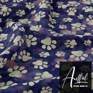 Watercolor seamless pattern dog digital paper, paw print, puppy paw print, seamless pattern