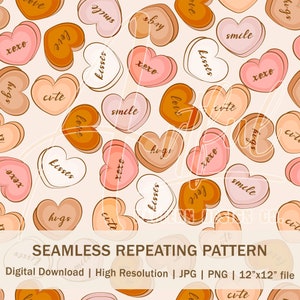 Seamless Valentine Cute Fabric Pattern Design | Repeating Seamless pattern design | Printable Digital paper | Boho background, Fabric Design
