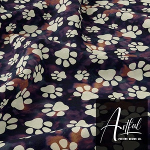 Watercolor Paw print dog digital paper, Paw digital papers, animal scrapbook papers, wallpaper, dog background, commercial use