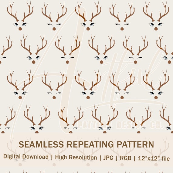 Christmas Digital Seamless Pattern file, Christmas digital paper for Christmas fabrics and Surface printing - commercial use