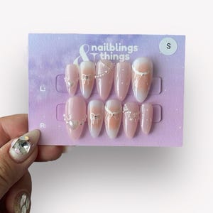 Soft Lace Coquette || Korean Press On Nails || Reusable Nails