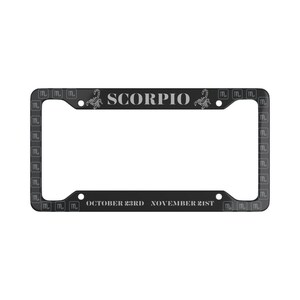Scorpio License Plate Frame, License Plate Frame, Scorpio License Plate Cover, Scorpio, Scorpio Car Accessories