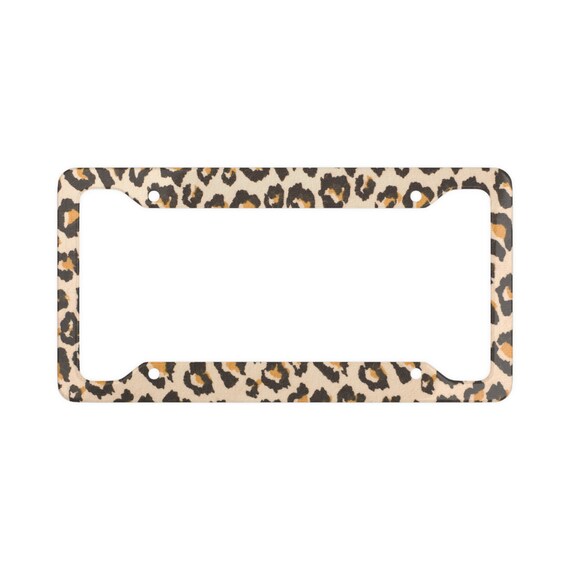 Leopard license plate frame discount